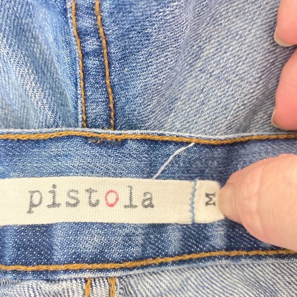 Pistola Jean Shorts Womens M Blue Cuffed Destressed - Picture 5 of 7